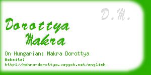 dorottya makra business card